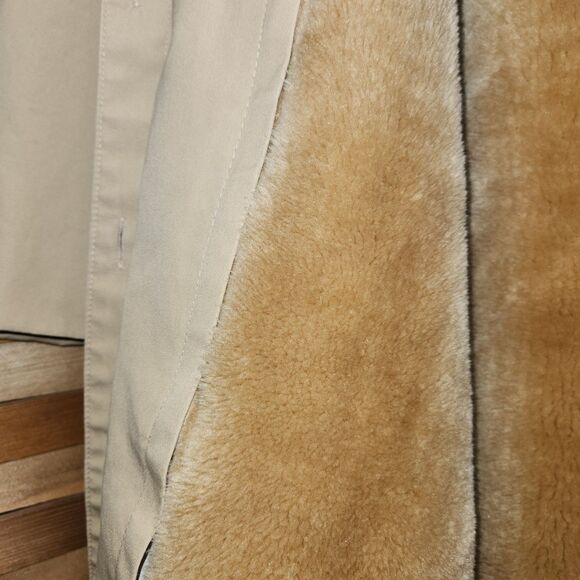 Vintage AstorOne Tan Trench Coat Removable Fleece Liner Hood Winter Women 14 - Picture 12 of 12